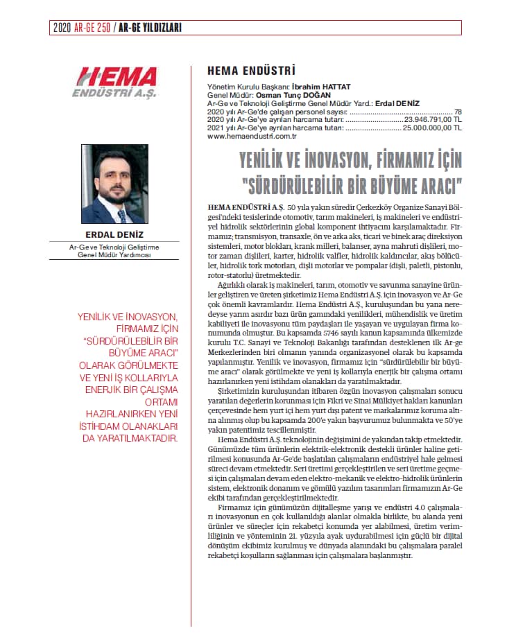 En çok Ar-ge harcaması yapan 250 firma arasında 72. Sıradayız. 